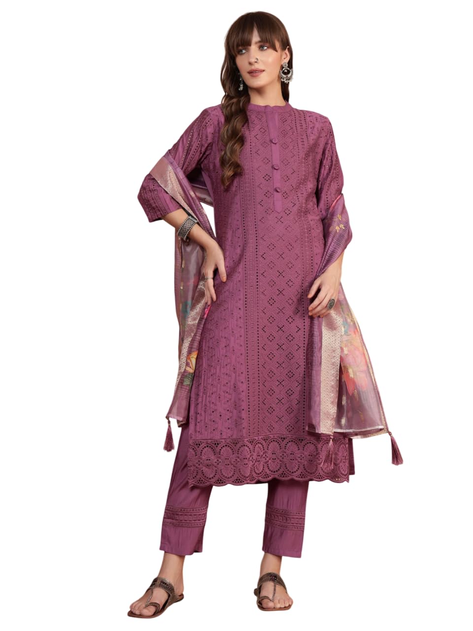 SHOPPING QUEEN Women's Viscose Silk Embroidered Kurta Set with Dupatta - Review, Price and Buying Guide