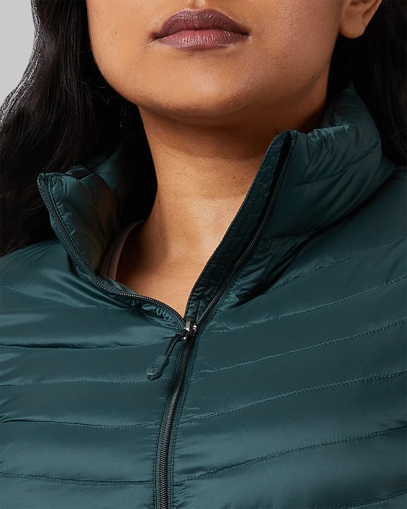 32 Degrees Women's Ultra-Light Down Packable Jacket | Layering |Semi-Fitted | Zippered Pockets | Water Repellent