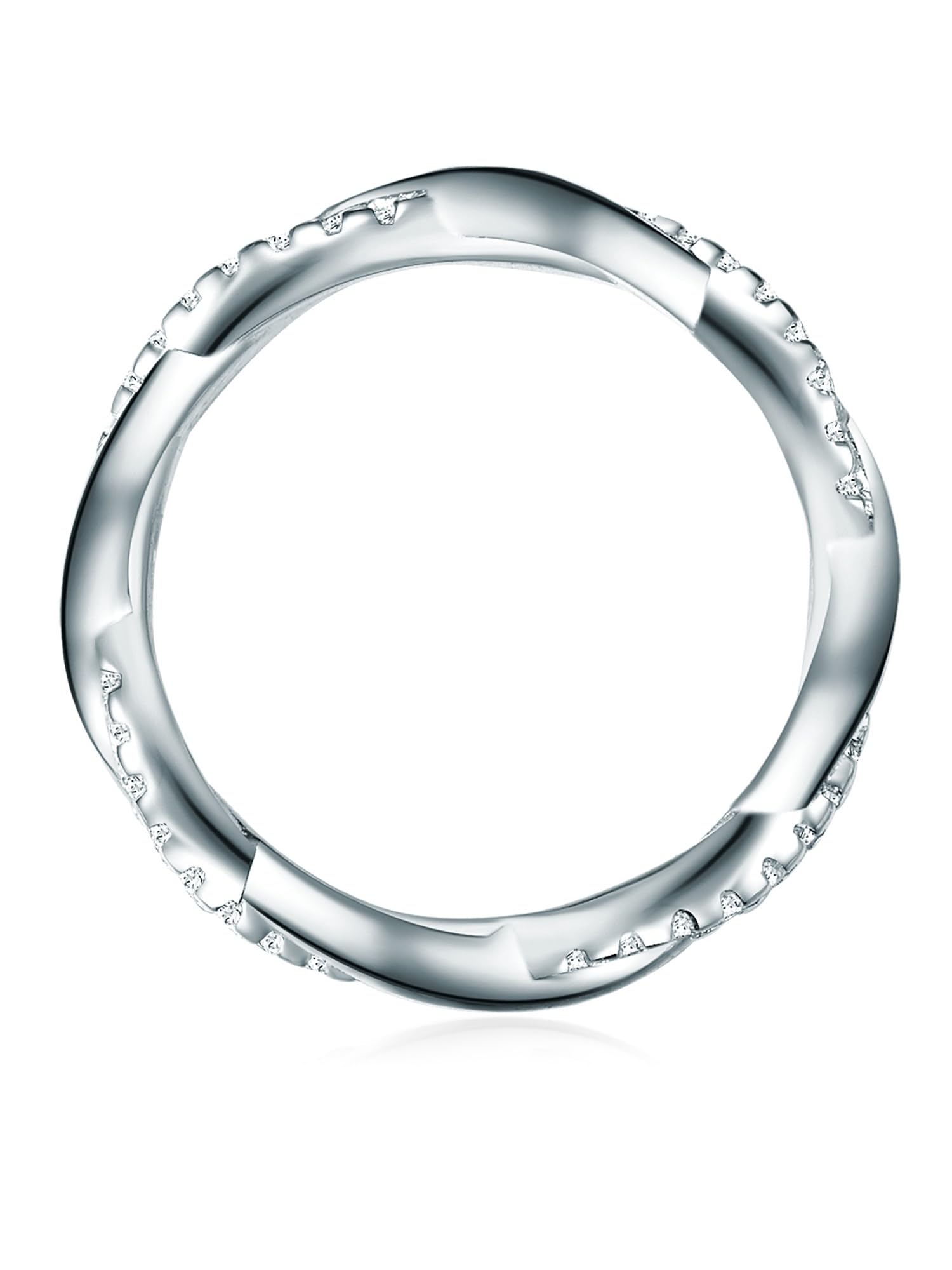 Trilani Damen Ring 925/- Sterling Silber mit Zirkonia im Brillantschliff