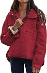 Womens Oversized Puffer Jacket Pullover Quilted Lightweight Jackets Fall Winter Warm Coat Dolman Hoodies Padded Coats