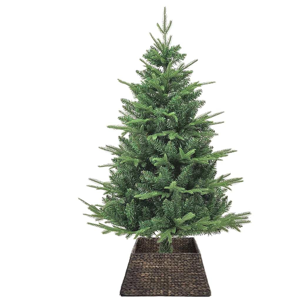 Weihnachtsbaumkragen Quadratisch Schwarz 60 x 60 x 28 cm Wasserhyazinthe