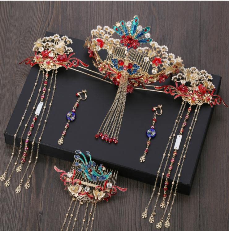 Amazon.co.jp: Chinese Hair Ornament, Ancient Golden Queen Hair
