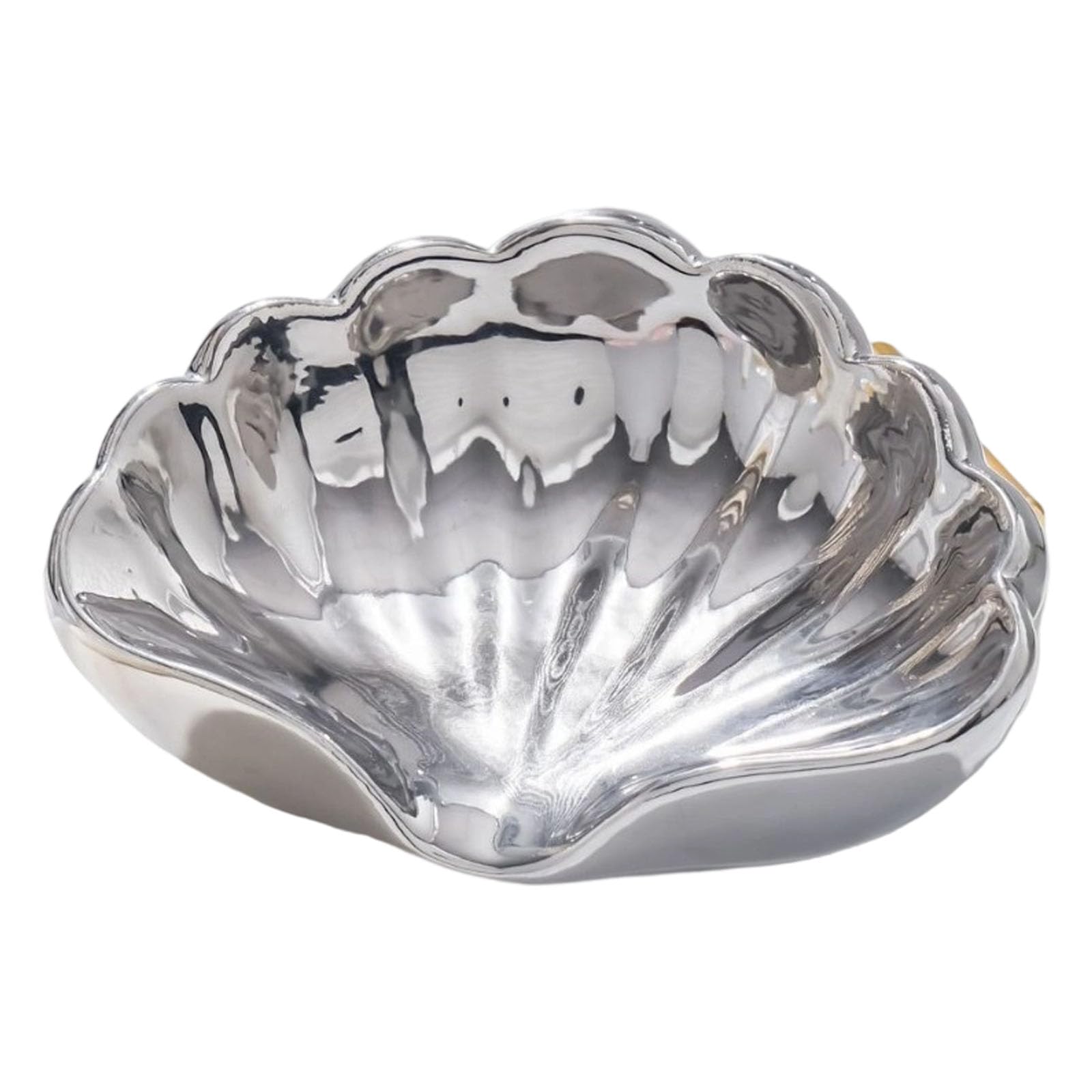 Seashells Shaped Soap Holder Nonslip Bottom Smooth Ceramic Materials Artistic Bathroom Organiser Storage Tray Water Resistant Ceramic Soap Box