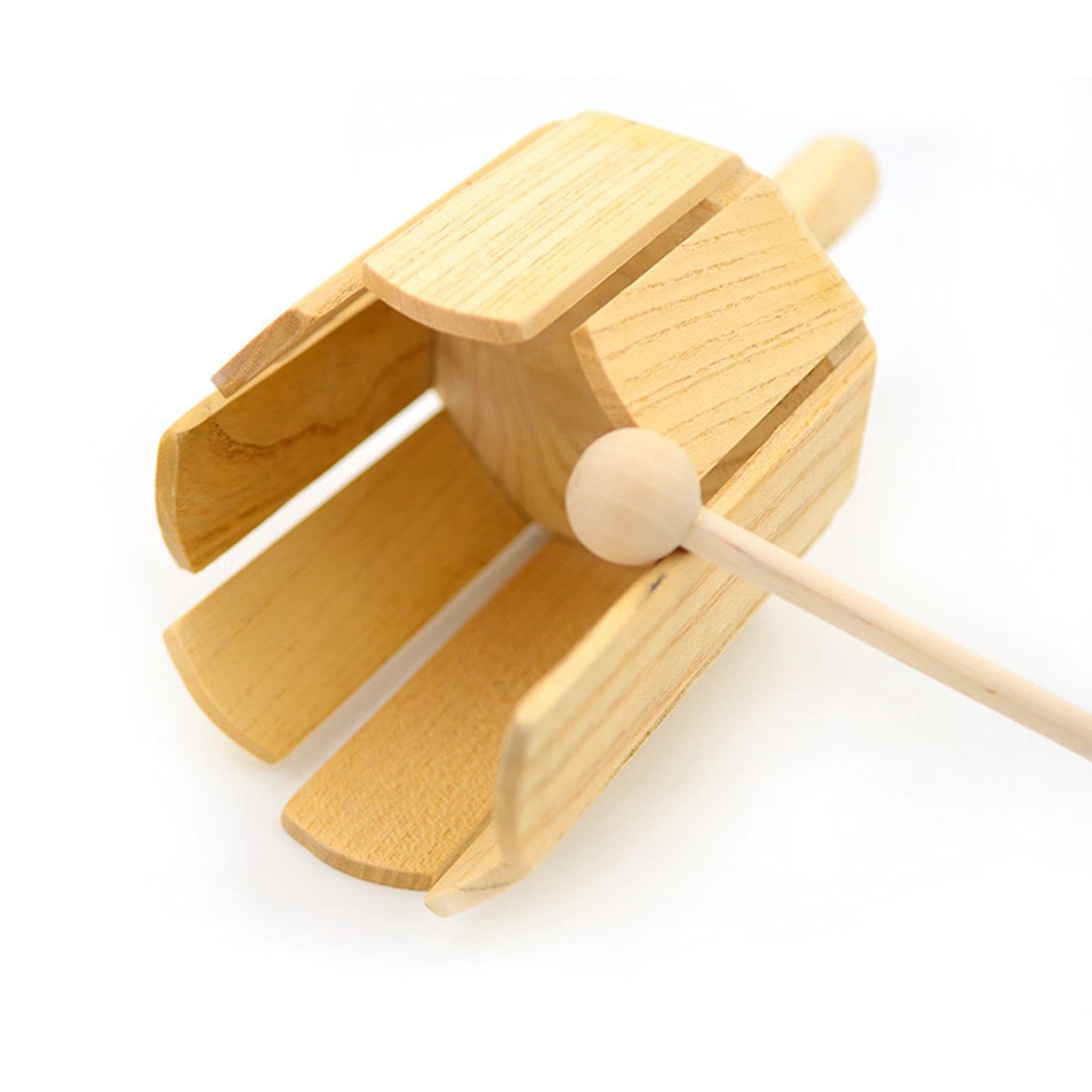 harayaa Holzrührtrommel, Kinder-Holzschlaginstrument, Montessori-Erleuchtung, Holzsounder mit Schlägel für Familiensitzungen