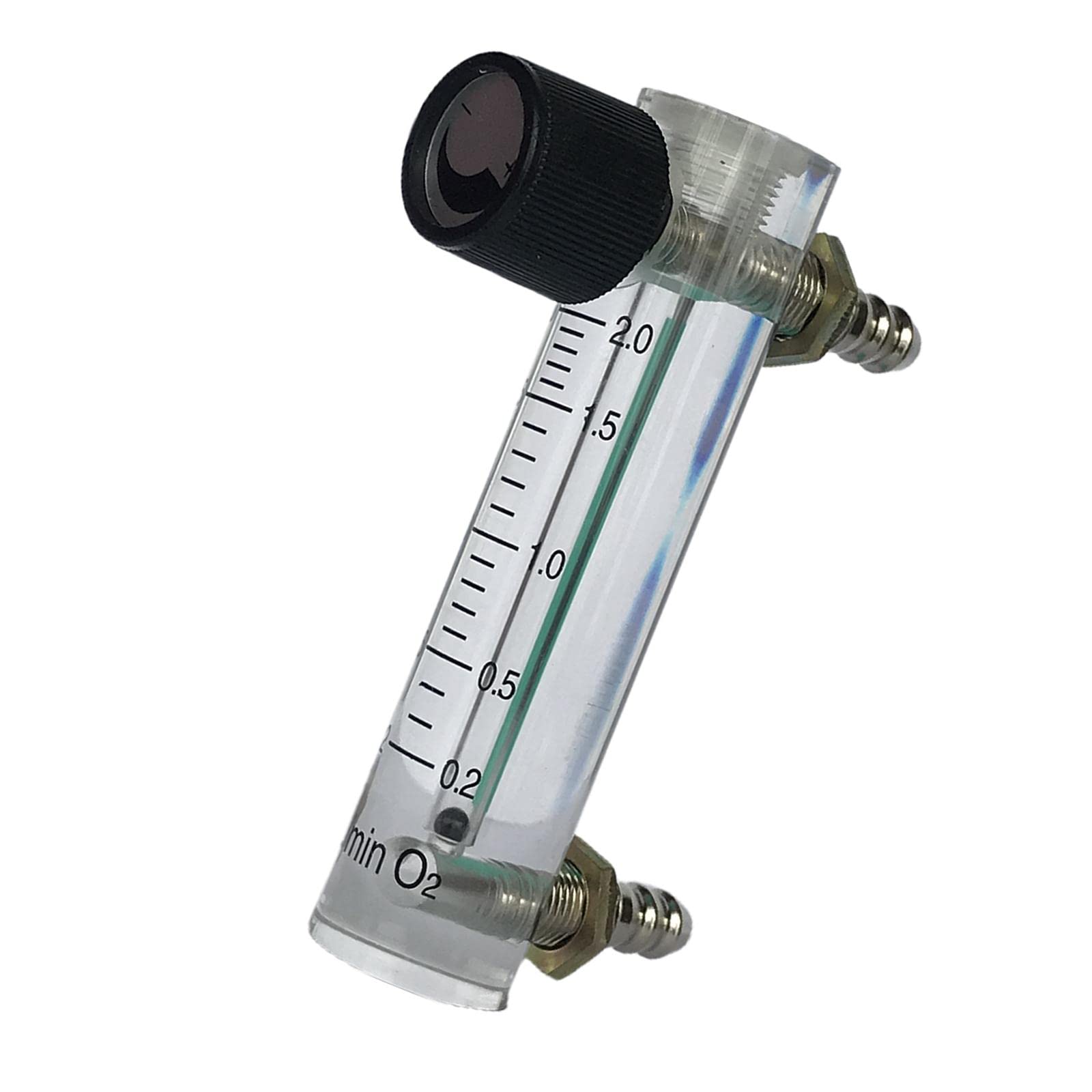 Perfeclan Luftgas-Durchflussmesser Durchflussmesser mit Regelventil zur Messung des Gasdurchflusses, 0,2 l bis 2 l