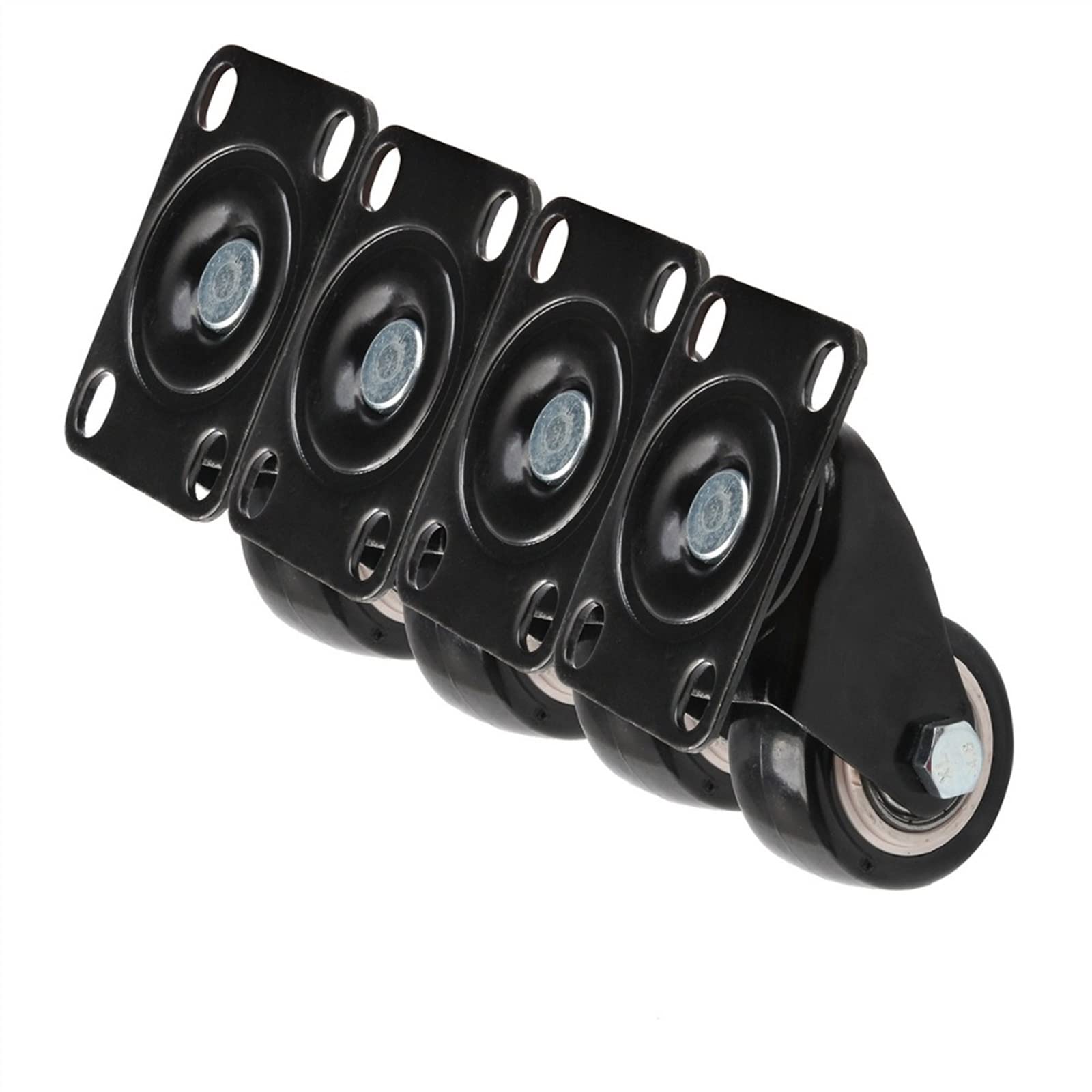 Zamienne kółka obrotowe 40 mm z czarnej gumy do wózka platformowego (5 szt.)