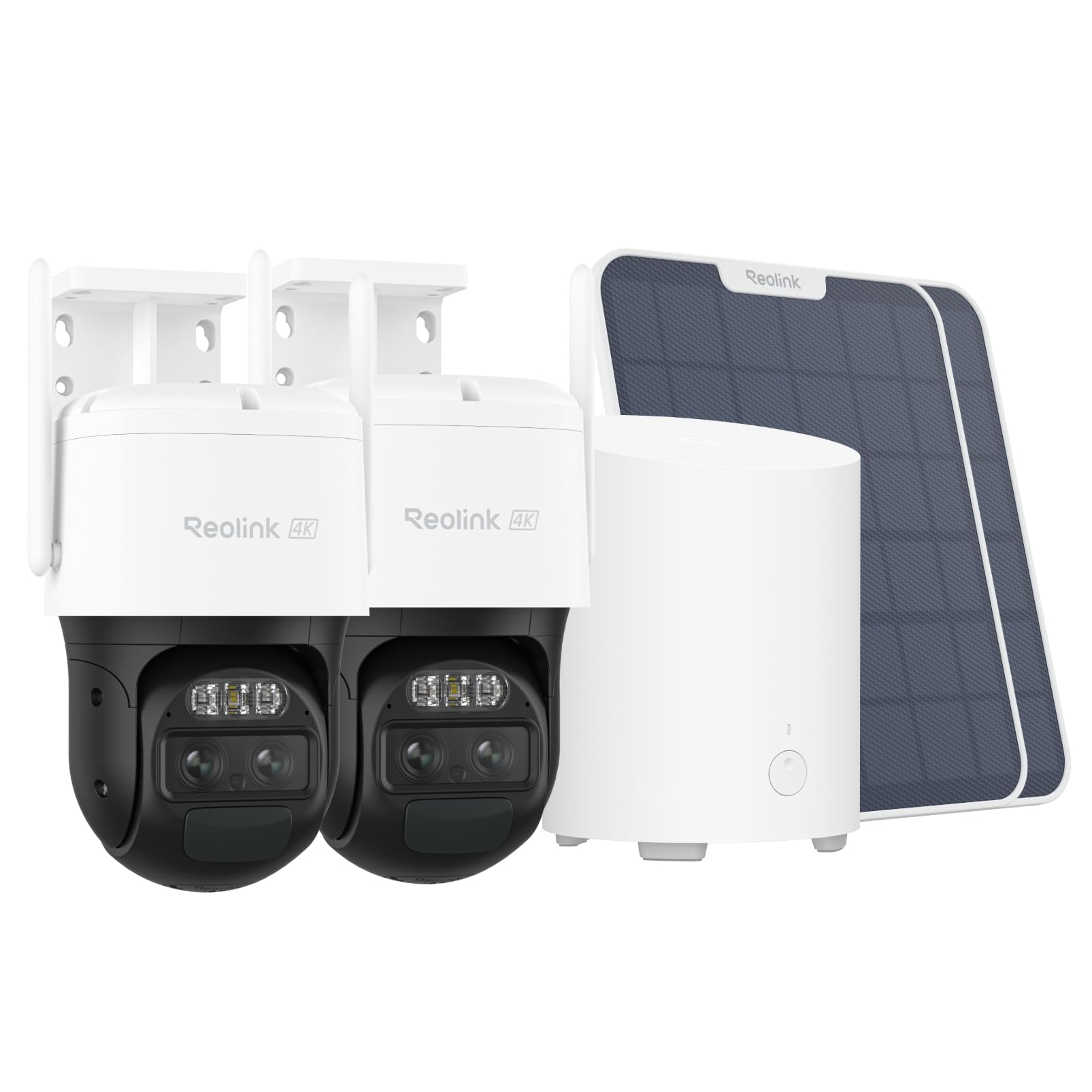 Reolink 4K PTZ Überwachungskamera Aussen Akku mit Auto-Tracking & Auto-Zoom, Dual Lens, Home Hub Mini – Das All-in-One-Sicherheitszentrum mit lokalem Speicher