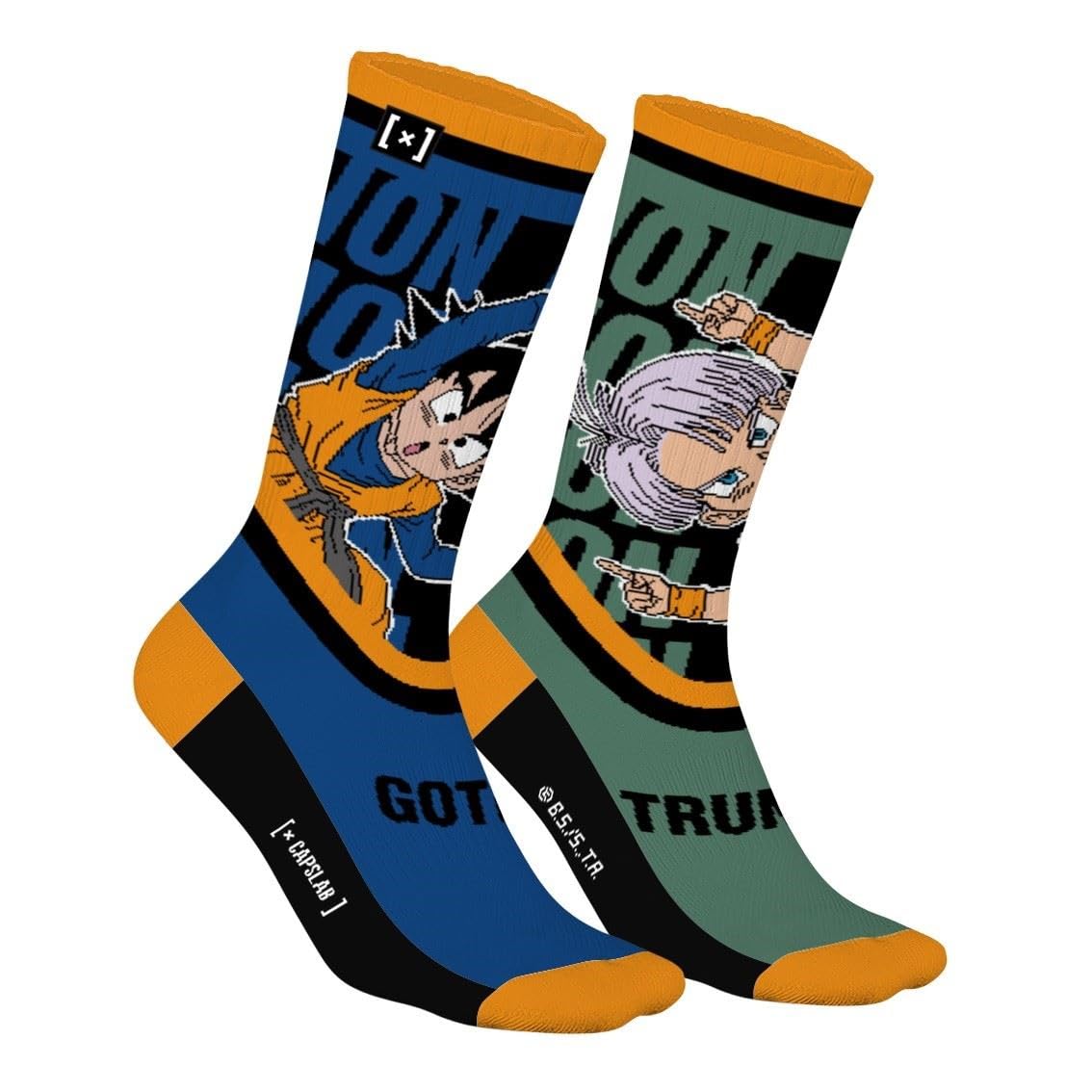 Capslab Dragon Ball socks Goten & Trunks Fusion - Officially licensed anime socks - Comfortable cotton socks in an iconic design - - 43-46
