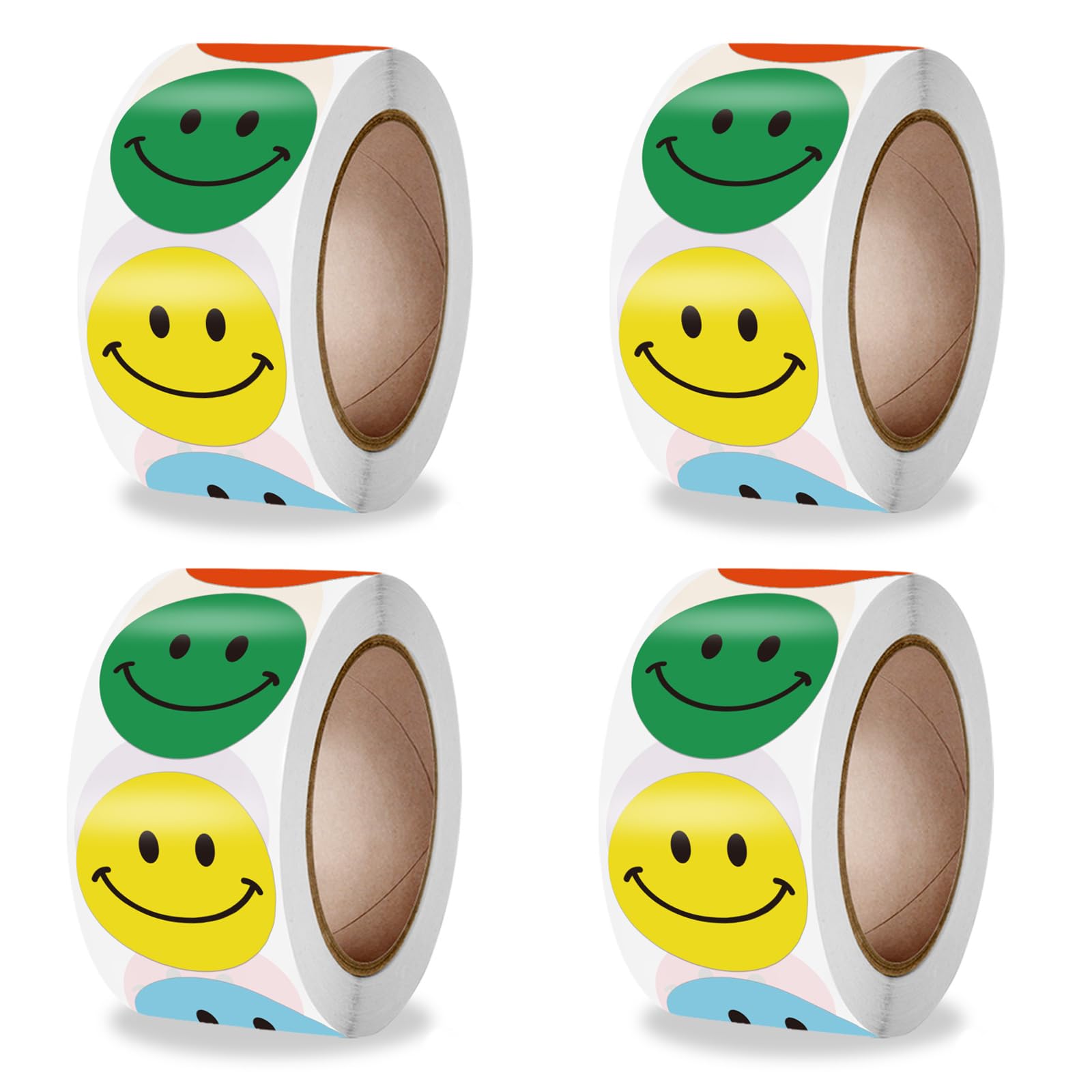 2000pcs Emoji Stickers for Children Encouragement Stickers Circle Smile