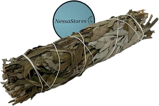 NessaStores Premium Smudge Incense 8 to 9 inch Bundle | Large Handcrafted for Energy Cleansing, Meditation, and Home Fragrance White Sage & Black Sage 8"-9", 3 Pack