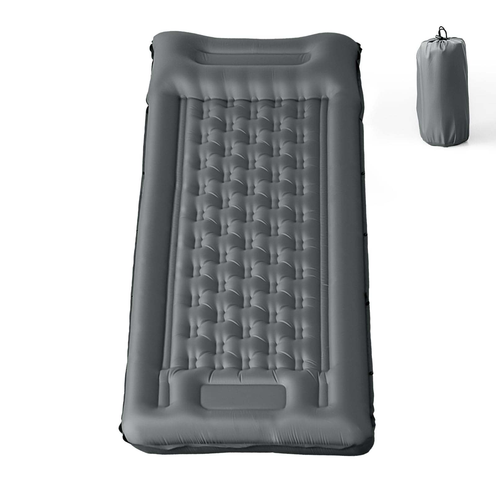 Isomatte Camping mit integrierter Fußpumpe 8cm Dicke Aufblasbare Campingmatte Outdoor, Wasserdicht & Reißfest 50D Nylon – Ultraleicht Luftmatratze für Zelt, Wandern & Gästebett