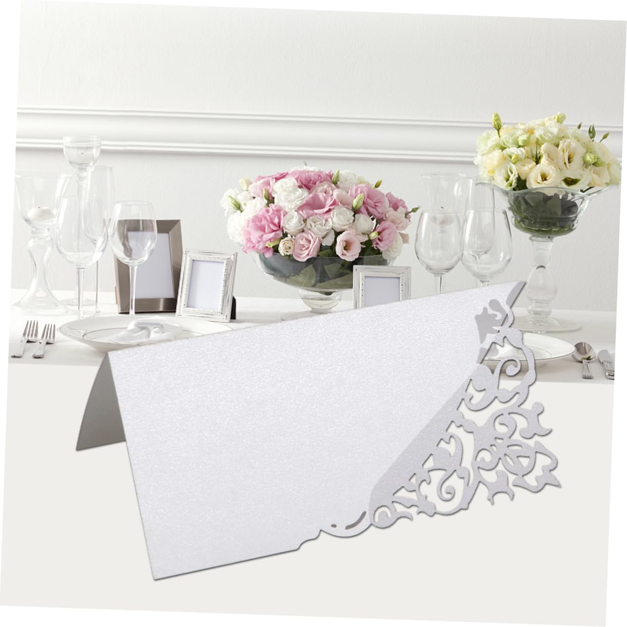 NUOBESTY 200stücke Hochzeitsplatzkarten Mit -ausschnitt Elegante Tischkarten Für Feierlichkeiten Namenskarten Für Hochzeiten Geburtstagsfeiern Und Veranstaltungen