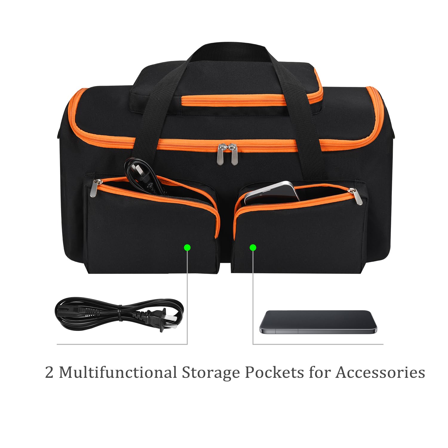Sacoche Partybox on-The-Go Étui Housse de Transport Portable Sac de Voyage avec Poignée pour JBL PartyBox on-The-Go/PartyBox on-The-Go Essential Enceinte Portable Bluetooth et Microphone