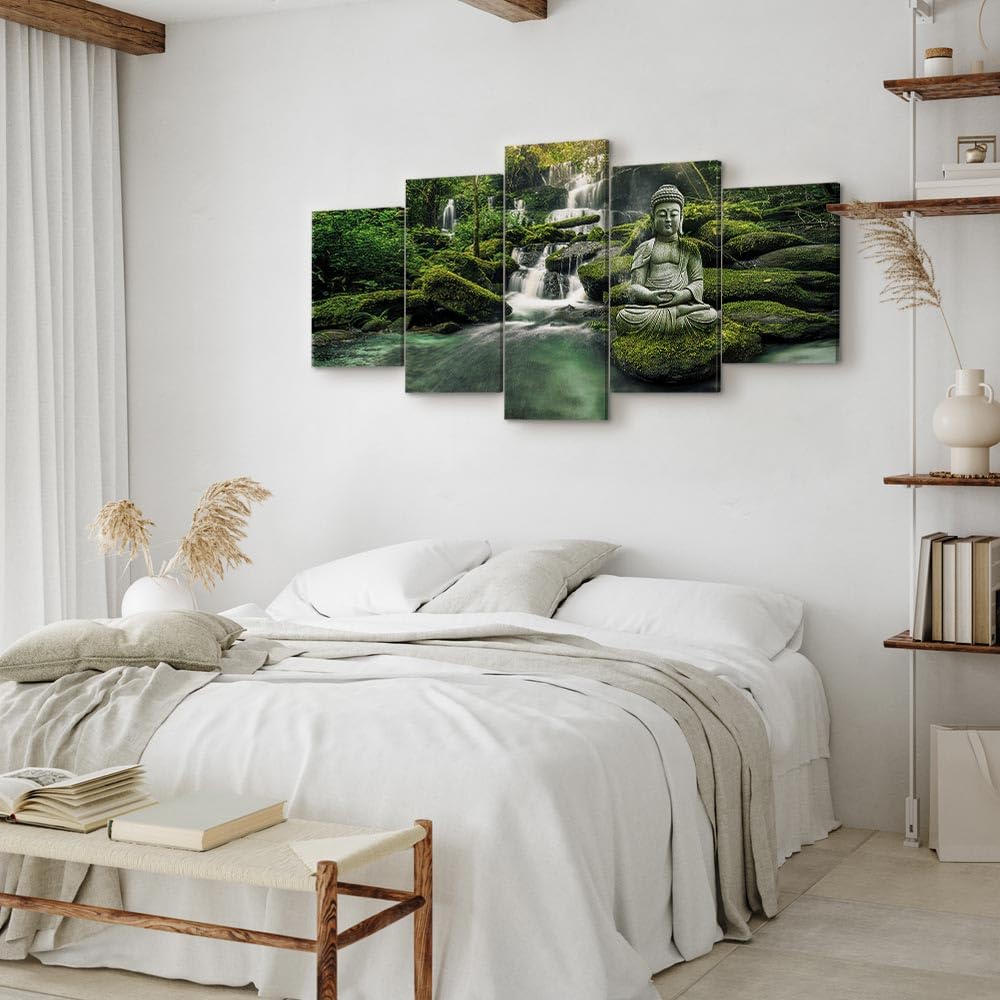 B&D XXL - Panneau Acoustique Mural, Tableau Décoration Nature 225x112 cm | Mousse Acoustique - 2,6 cm, Réduit les échos le salon, Décoration Murale Moderne 2-en-1, Toile tendue sur châssis en Bois
