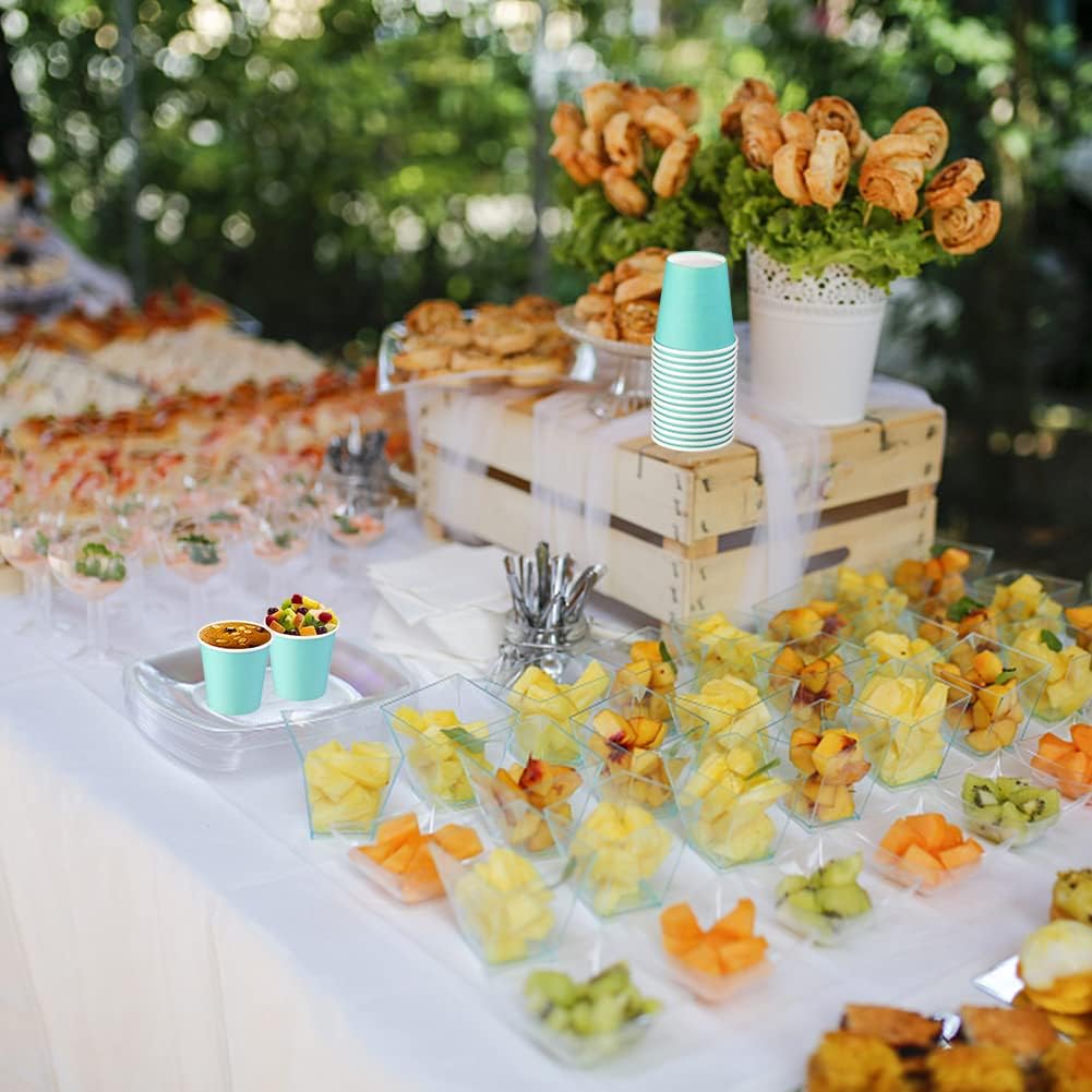 50 Pack 3 oz Paper Cups, Bathroom Cups Disposable, Moushwash Cup Small Snack Cup for Water, Juice, Candy Ideal for Party Bathroom and Office - Image 6