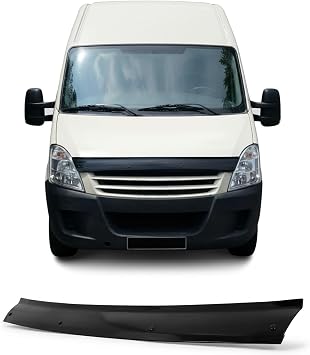 Hood Bug Deflector Bugflector/Bug Shield for Iveco Daily 2006-2014, Front Hood Protector, Low Profile ABS Bug Guard, Exterior Auto Accessories, Black