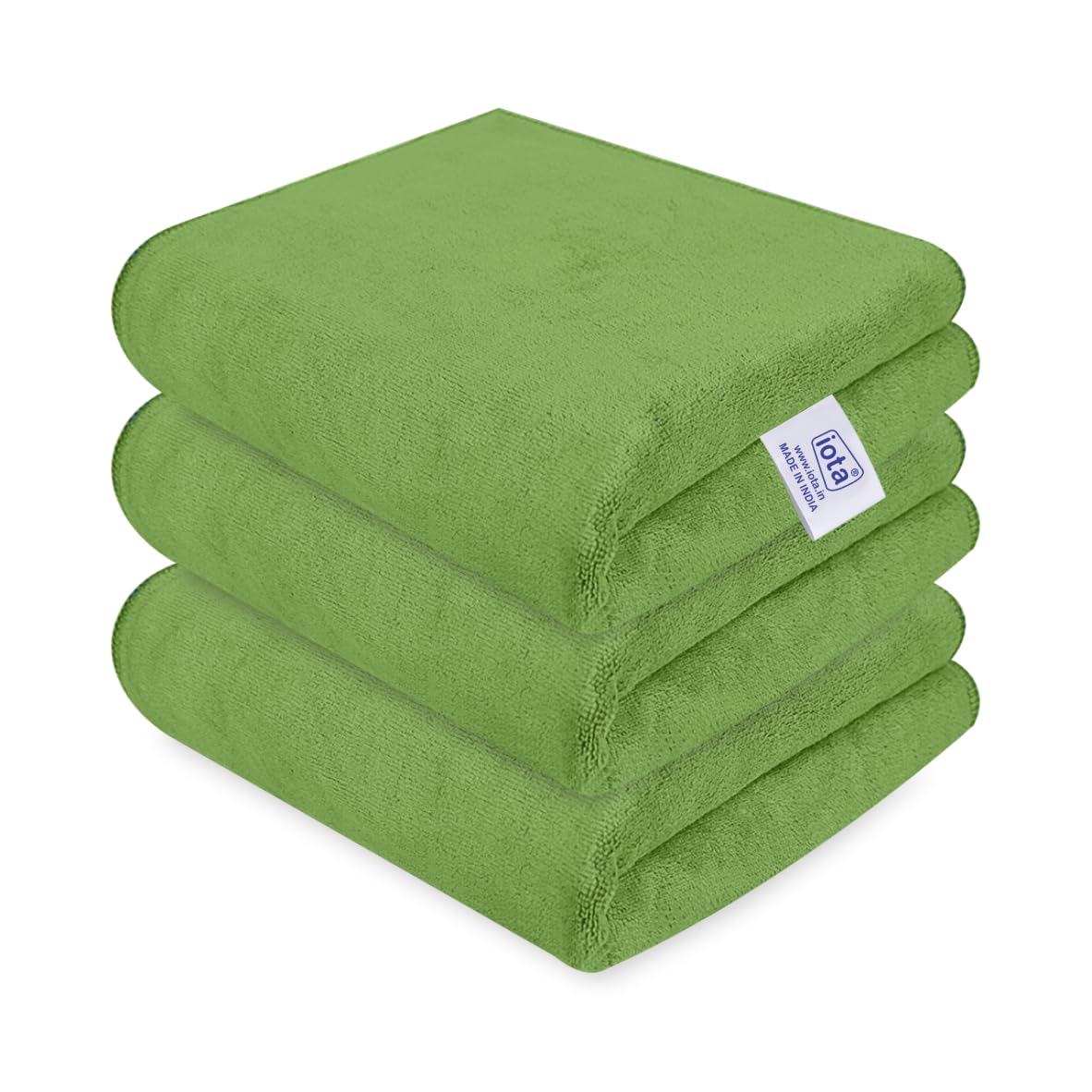 Microfiber Cloth - 3 pcs - 60x40 cms - 450 GSM Thick Lint & Streak-Free Multipurpose Cloths - Automotive Microfiber Towels for Car Bike Cleaning Polishing Washing & Detailing. (Dark Green, Pack of 3)