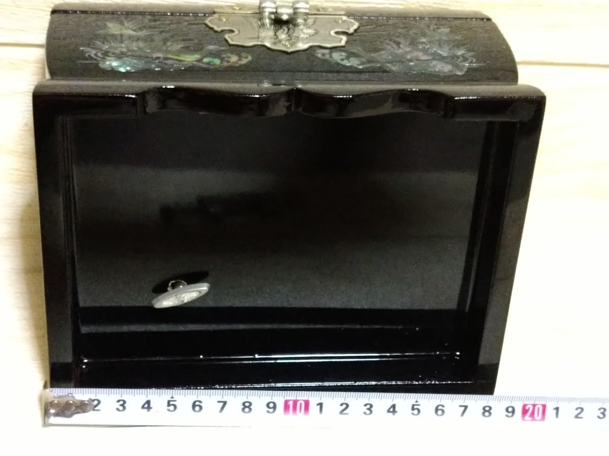 Amazon.co.jp: レア！貝細工！螺鈿細工 ジュエリーボックス 宝石箱 鍵  