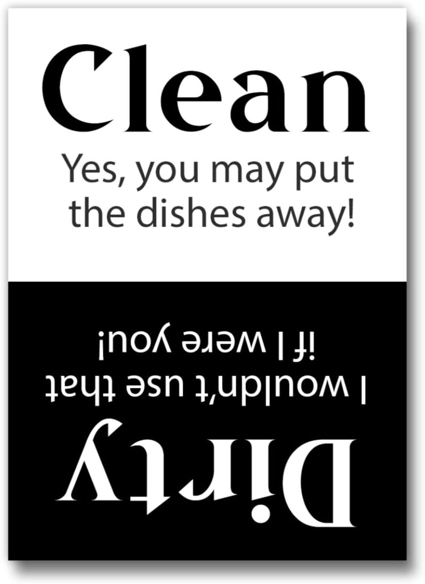 Clean Dirty Dishwasher Magnet Sign The Best Kitchen Accessory
