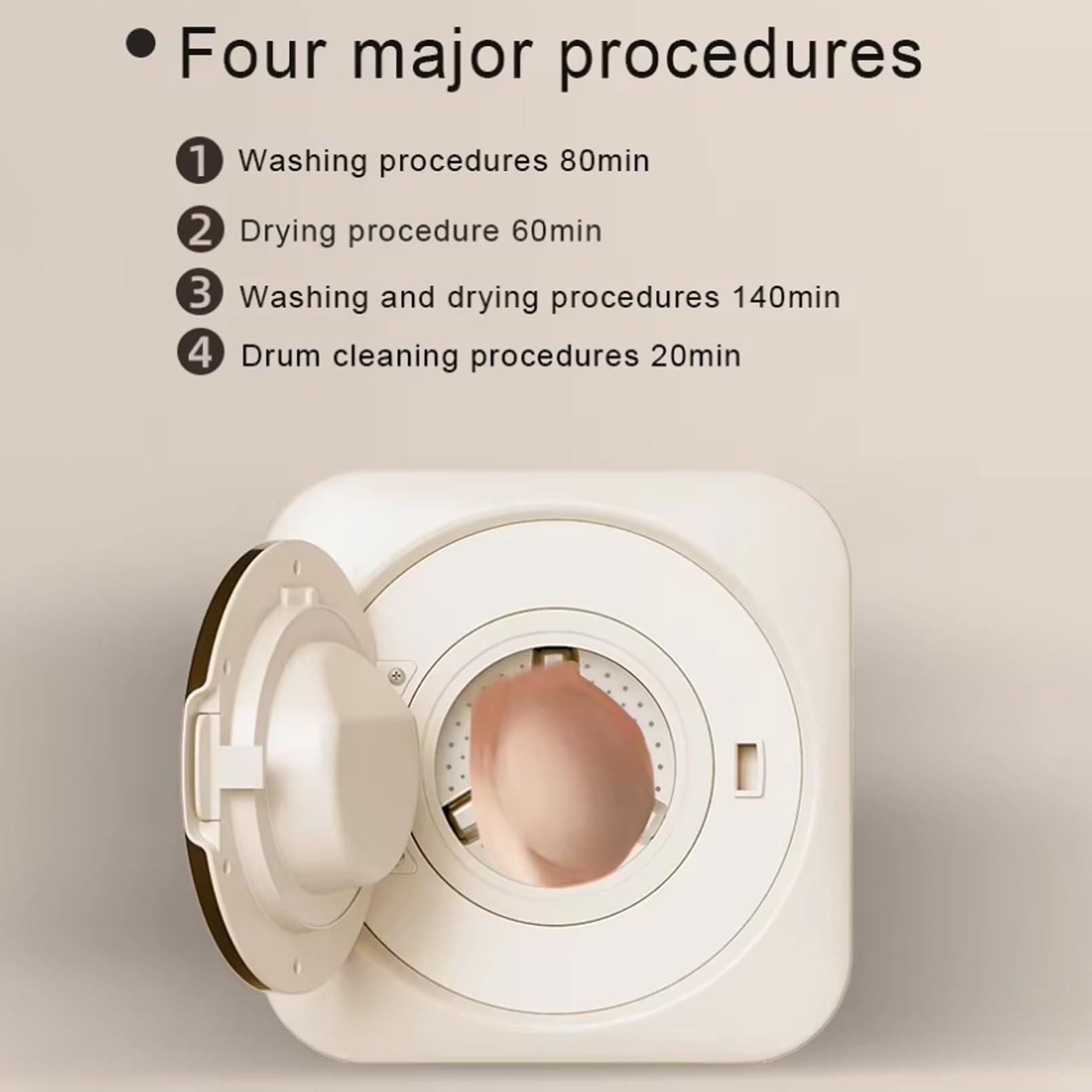 Lavatrice asciugatrice Mini Lavatrice compatta da 3,5 L Lavatrice elettrica Portatile e montabile a Parete per dormitori, Campeggio
