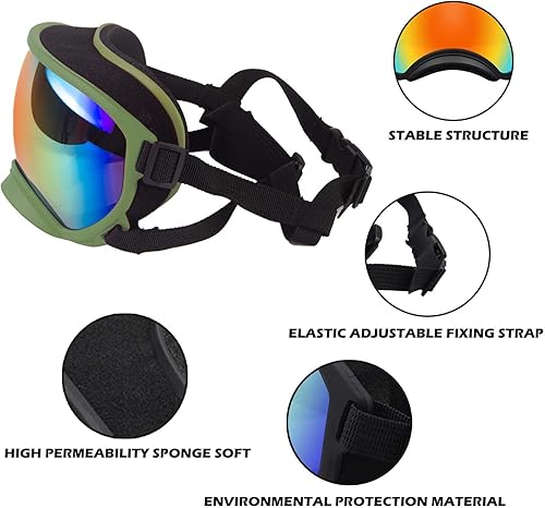 Miniatura 4 de Gafas de sol para perros pequeños con correa ajustable protección UV, gafas de sol para perros y cachorros, adecuados para perros pequeños,