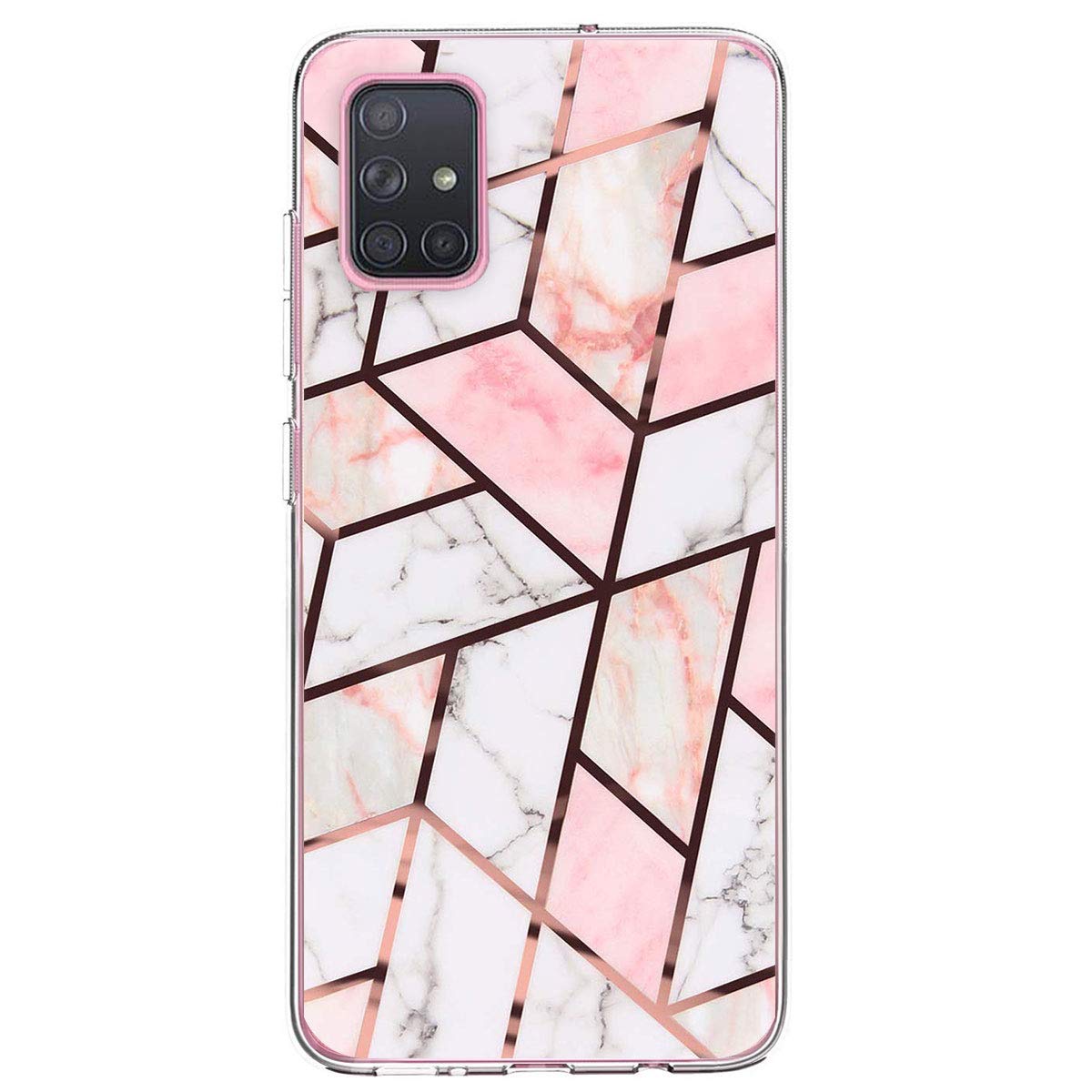 Meweri Compatible with Samsung Galaxy A51 Case Cover Silicone Transparent Clear Slim Soft TPU Marble Design Protective Cover for Samsung Galaxy A51
