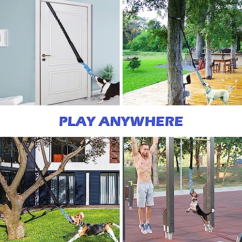 Katolk Door Anchor Dog Hanging Bungee Tug Toy For Small Dog Pull Rope And Tug Of War, Indoor Outdoor Pull Interactive Toy, Durable Retractable Tugger Dog Rope Toy With 2 Chew Toys For Dogs And Cats #TOP2