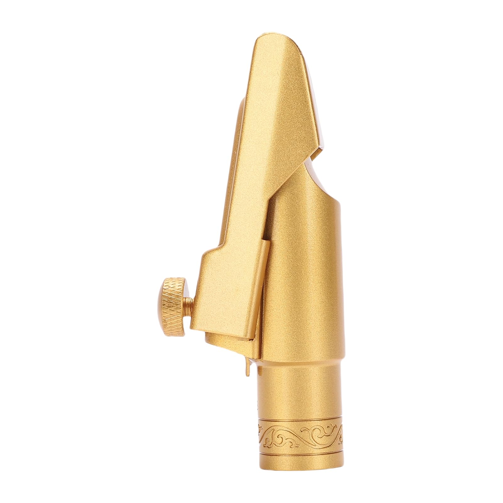 Emoshayoga Bocchino per Sassofono Contralto Placcato Oro Opaco, Volume Forte, Clip per Pulizia, 3 Componenti Sicuri