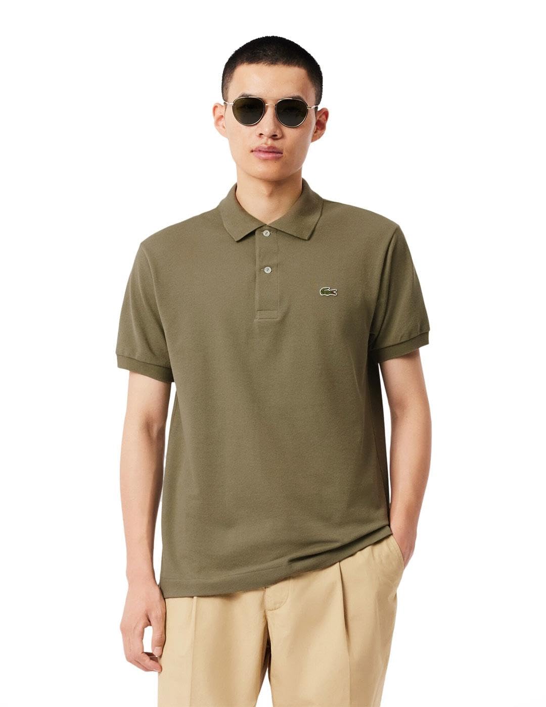 Lacoste Classic Fit Polo Shirt, Khaki Green (UK, Alpha, XL, Regular, Regular, Khaki Green)