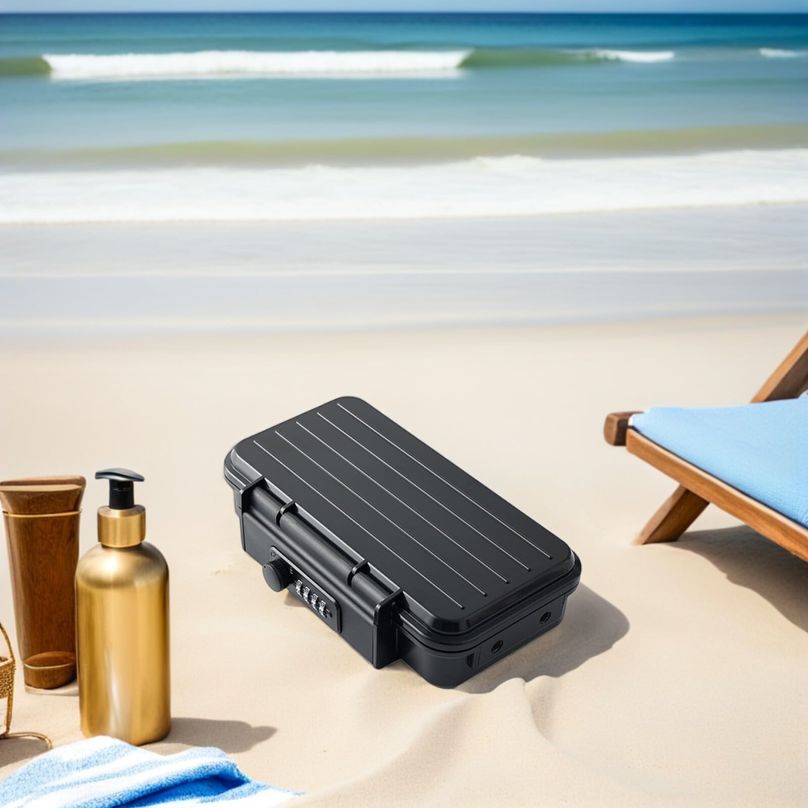 NUOBESTY Cassetta di Sicurezza Portatile Combinazione di Sicurezza Cavo Metallico per Dormitorio Hotel Casa Ufficio Auto per Viaggi e Spiaggia