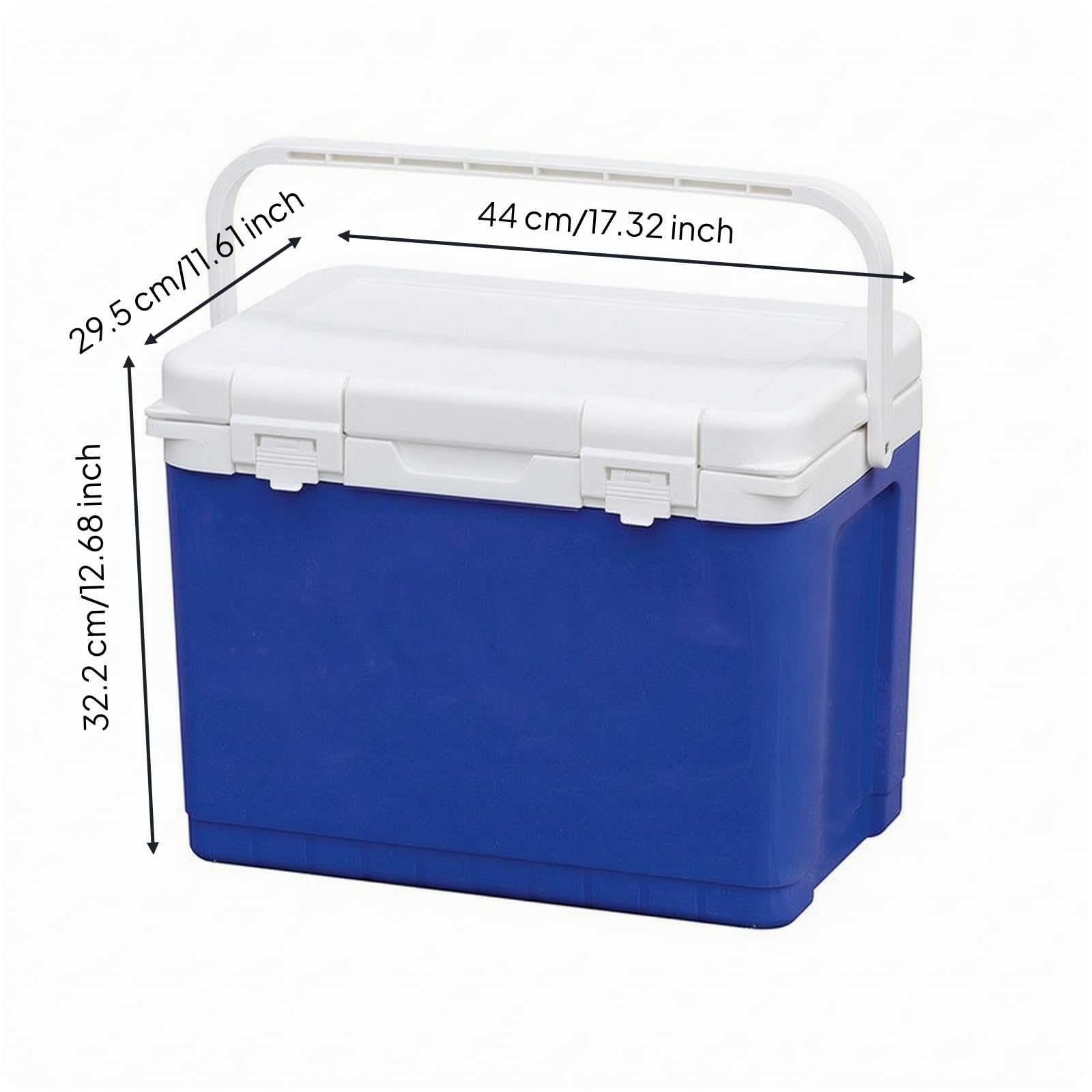 Kühlbox mit Kühlakku Stabil, 18L, 18L Blau - Tragbar - Voll-PU-Isolierung 72h - Mit Verschlussclip - Inklusive Kühlakku
