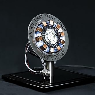 Euvdora 1:1 DIY Model Iron Man Arc Reactor Kits MK1 LED Light Tony Stark Heart Chest Lamp Handmade Toys