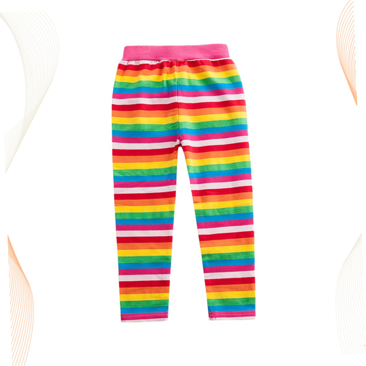 GALPADA Leggins 3 Piezas Polainas Las niñas Polainas Arcoiris Chicas Leggings arcoíris Polainas algodón Primavera otoño pantalón cómodo y Elegante versión Coreana Pantalones