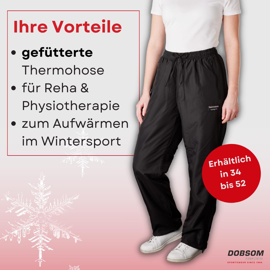 Dobsom Comfort Damen Reha Hose gefüttert I Seitenreissverschlus|Wanderhose