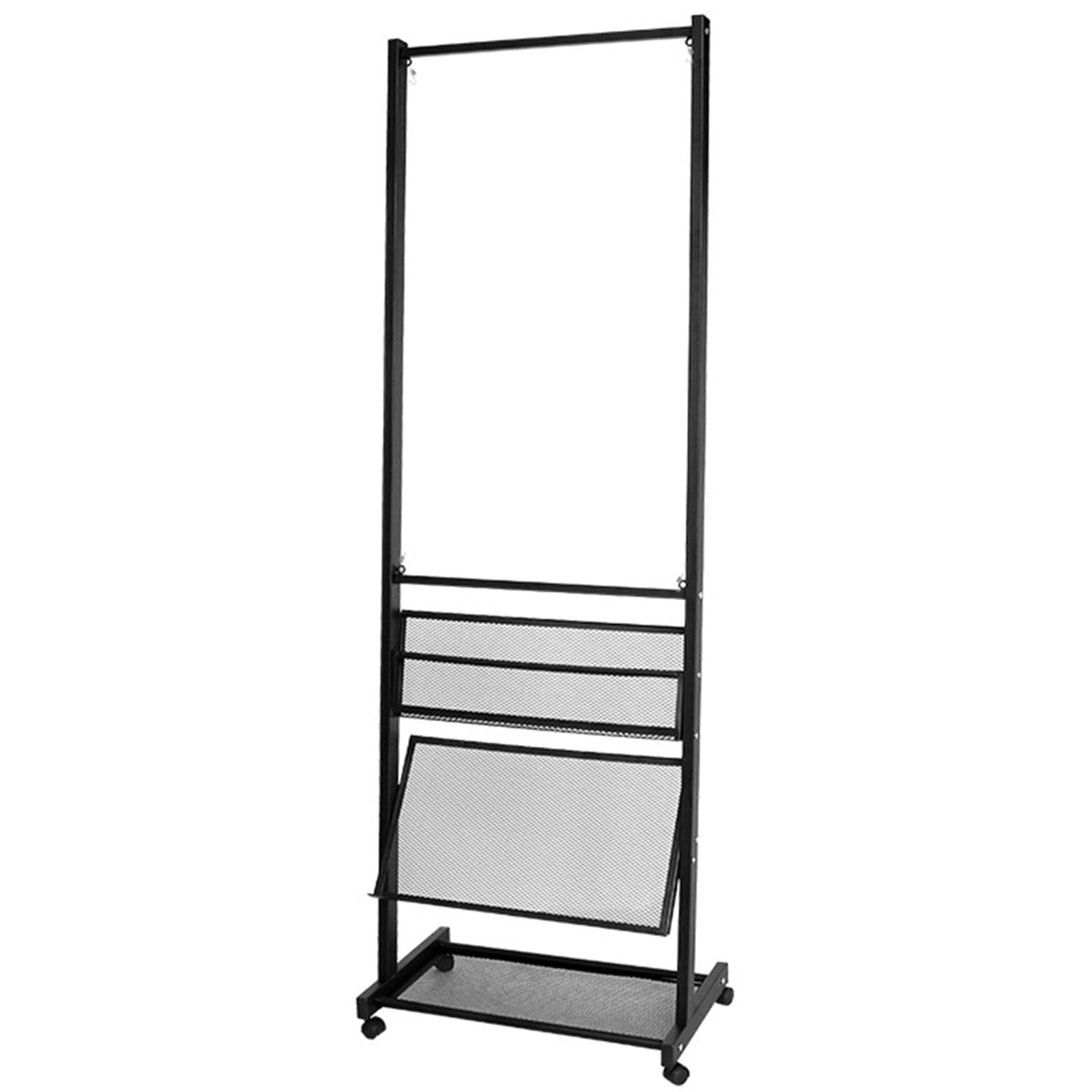 Soporte reutilizable para letreros de pie con ruedas, estante de exhibición móvil para folletos y carteles, ideal para ferias, oficinas y tiendas minoristas