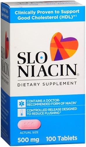 Slo-Niacin 500 mg comprimidos 100 comprimidos paquete de 3