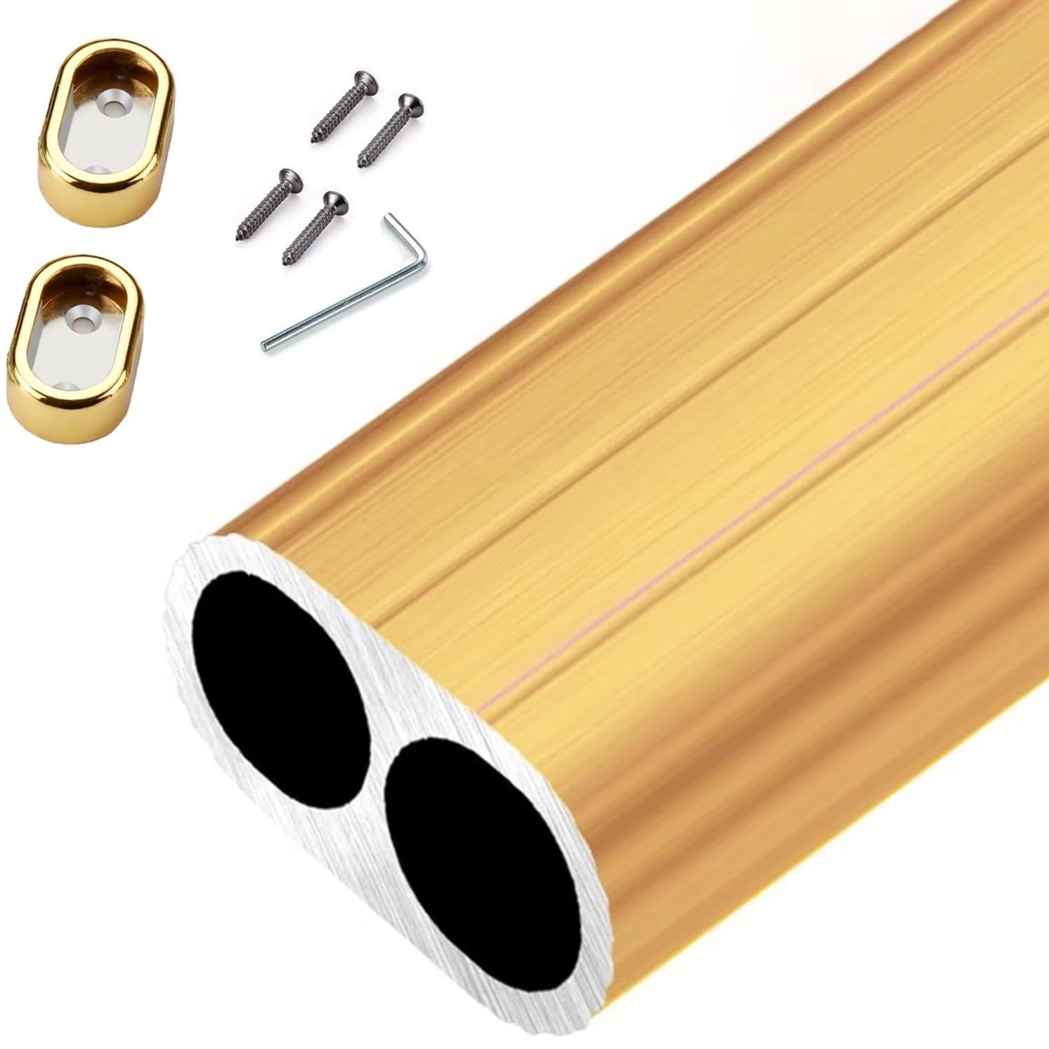 Shower Floor Drain, Metal Oval Wardrobe Closet Rods,Detachable Wardrobes Pole Wall Mount Clothes Hanger