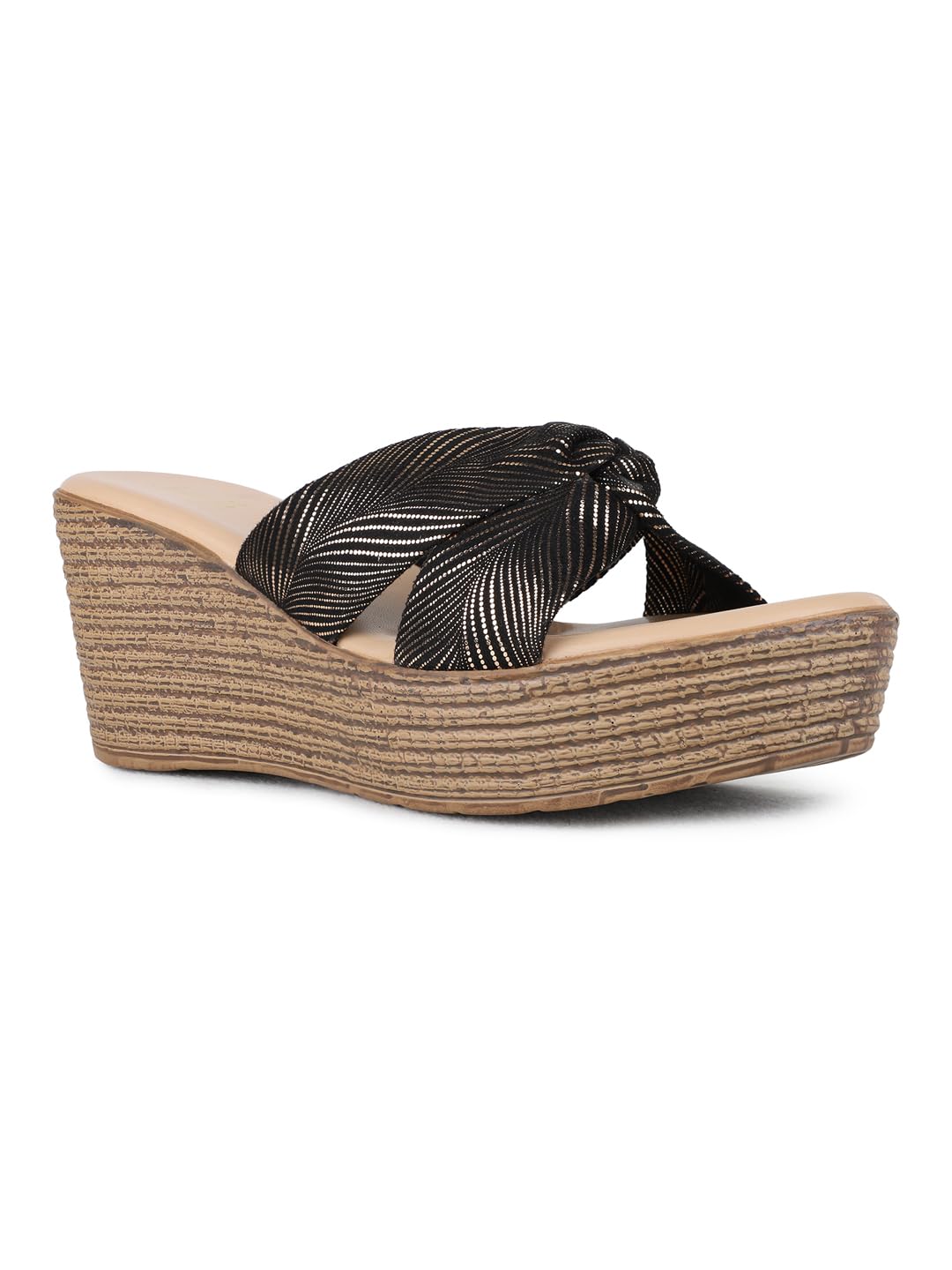 inc.5 Womens Golden Casual Solid Pattern Wedge Heels-picture-50
