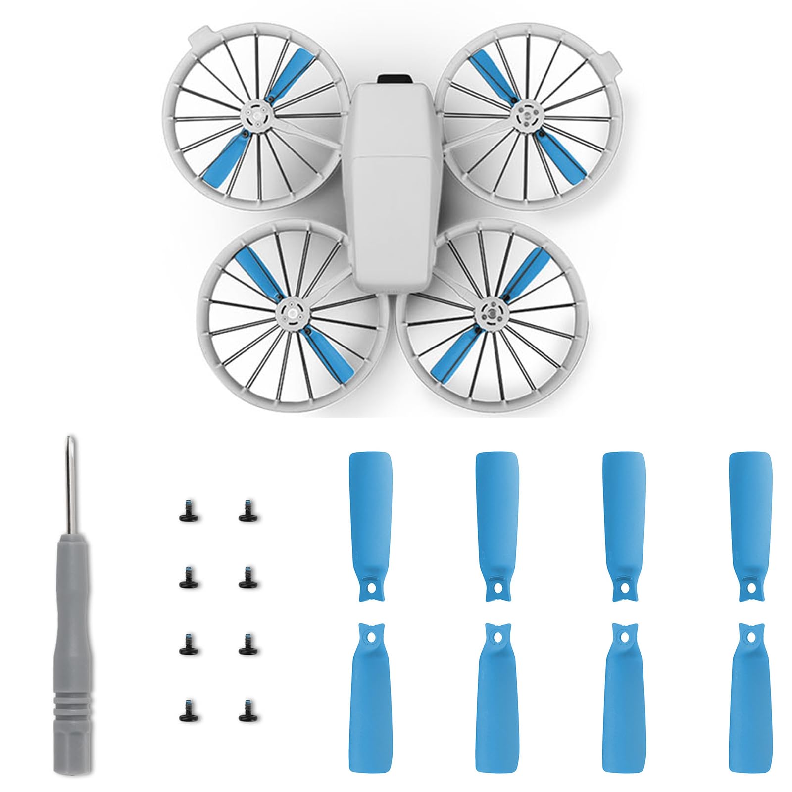 IJYHZKE 8pcs Flip Propellers Blades Props for DJI Flip Replacement Quick Release Wing Blade Drone Propellers Spare Parts (Blue)