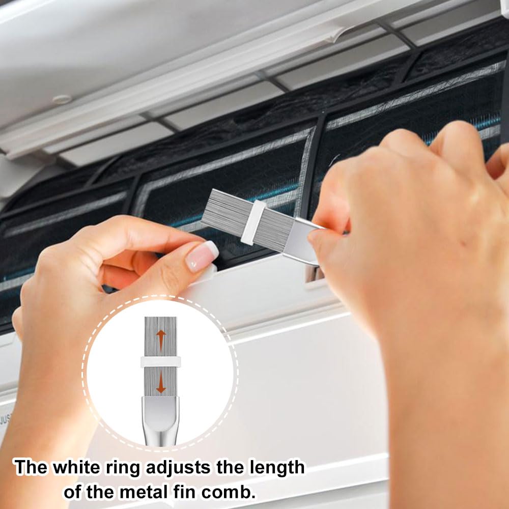 Set 4 Spazzole Per Pulizia Condizionatore - Pettine Radiatore, Spazzola Per Alette, Per Climatizzatori E Asciugatrici - Foto 8