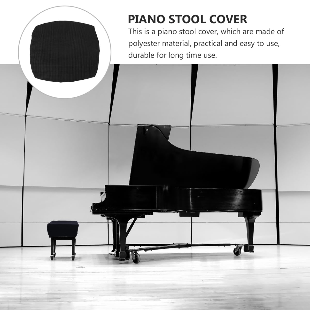 Healeved Copertura di protezione per sgabello da pianoforte copri panchina per casa facile da pulire