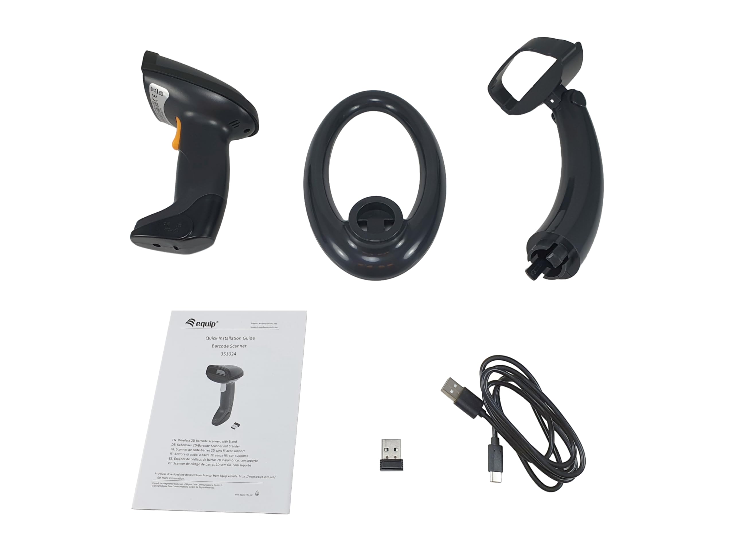 Equip 351024 Lettore di codici a barre wireless 2D con supporto