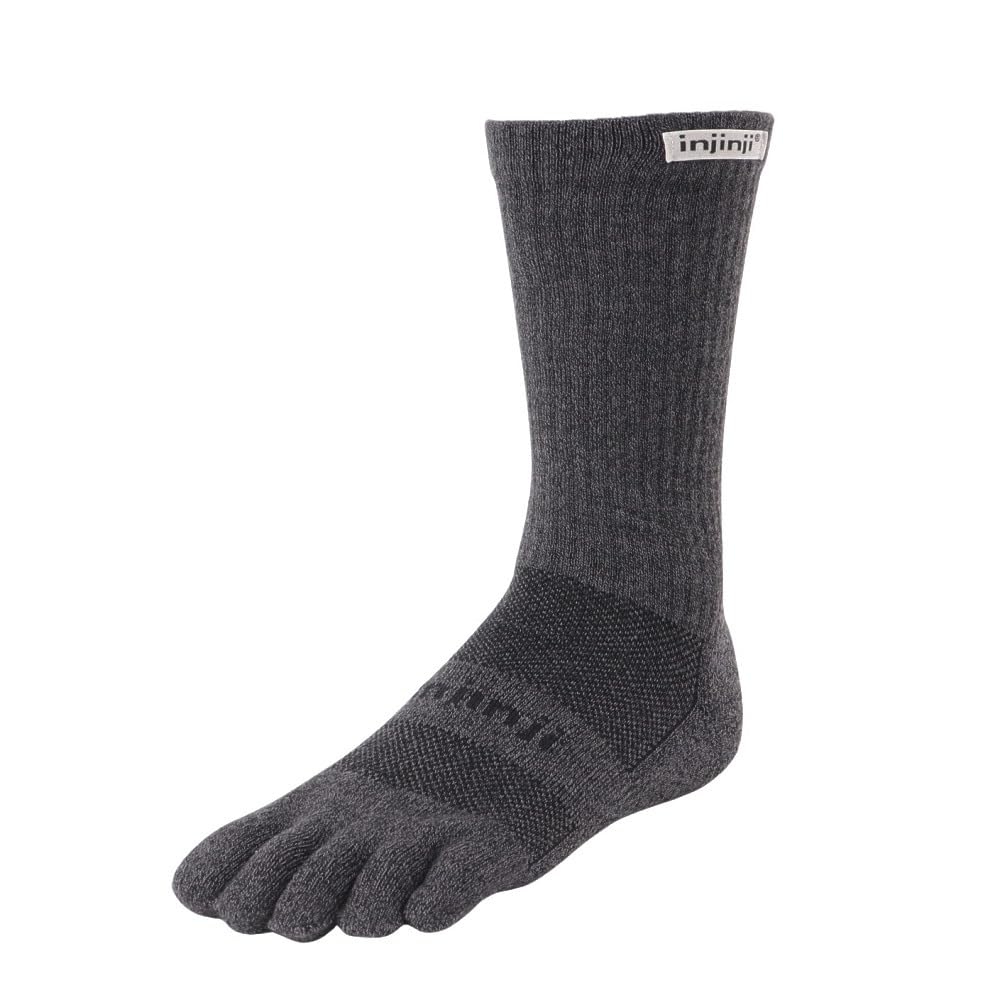 Injinji Trail Midweight Crew Sock, grey, S