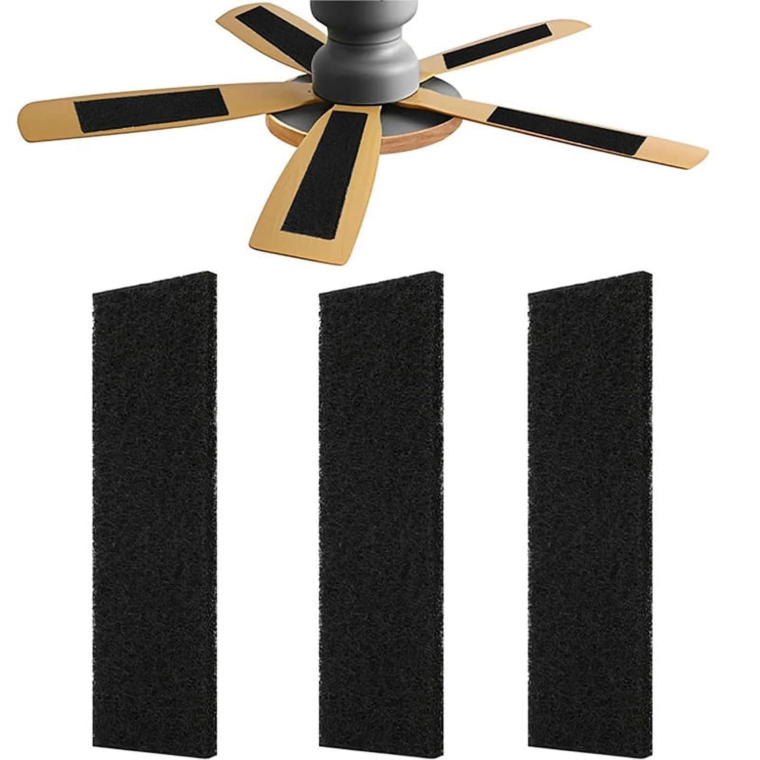 Ceiling Fan Filter for Blades, Universal Strong Adhesive Activated Carbon Air Filter, Coconut Carbon Fan Air Purifier Pads for Home,Bedroom Kitchen,Office, Ceiling Fan Air Filter Accessories-image-32