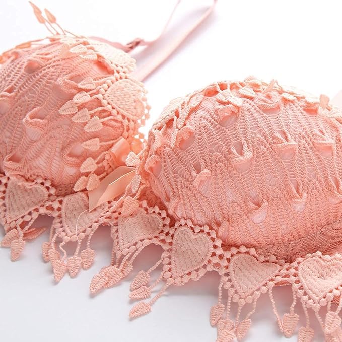 Image of Brachy Women Elegant Lace Push Up Bra Panty Set Bridal Set Underwired Lingerie Set for Women Solid Padded Set Honeymoon Bikini Set