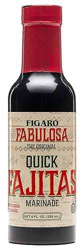 Crystal Louisiana's Fabulosa Fajitas Marinade, 8 onzas, cítricos naturales, ajo y jengibre para sabor a carbón hervido