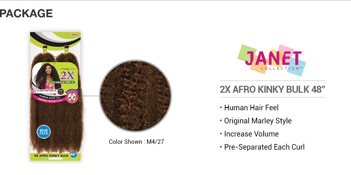 Amazon.com : Janet Collection Braids Nala Tress 2X Afro Kinky Bulk
