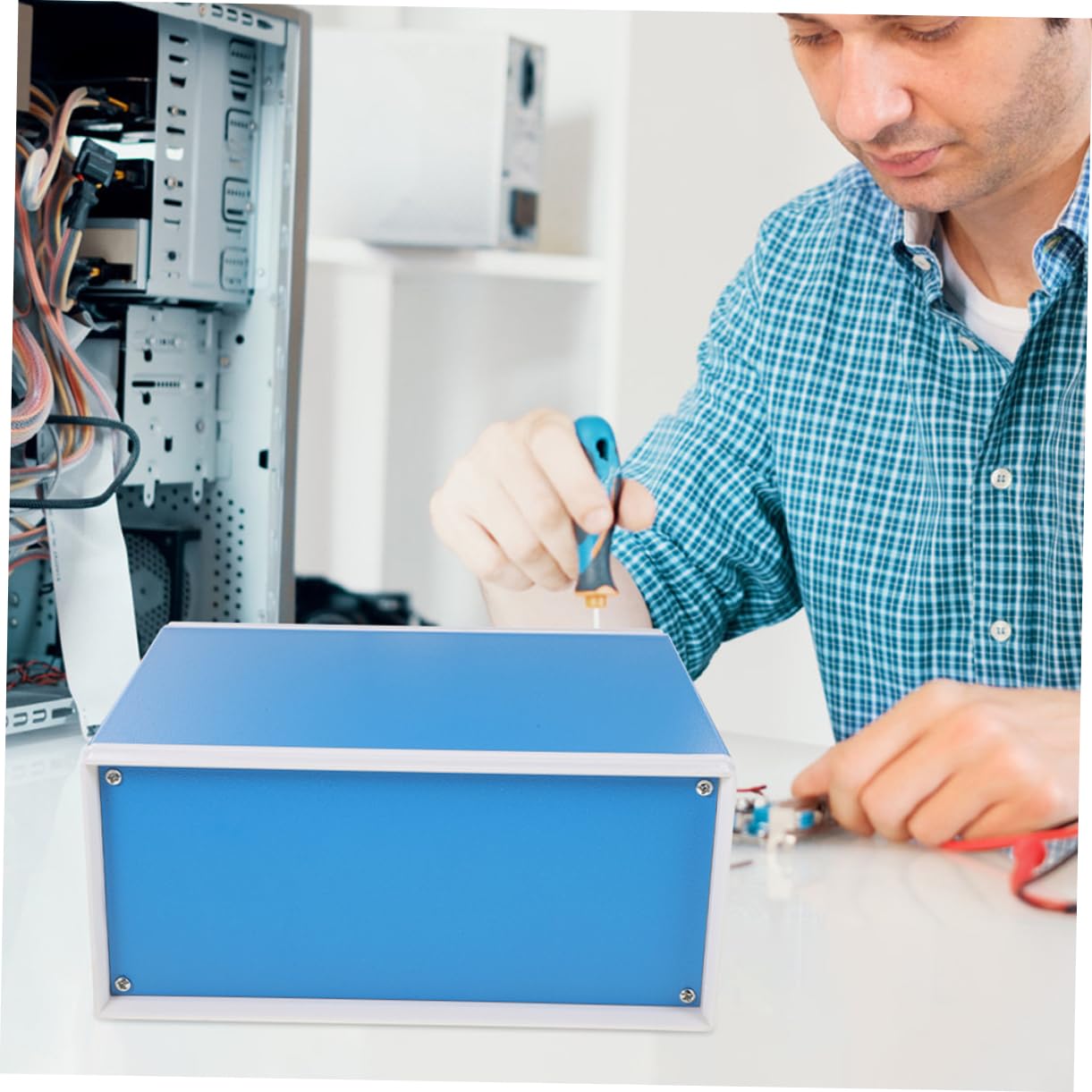 Zerodeko Scatola in Alluminio Per Progetti Elettronici Contenitore Elettrico Robusto e Durevole Scatola Di Giunzione Per Strumenti Elettronici Versatile e Stabile