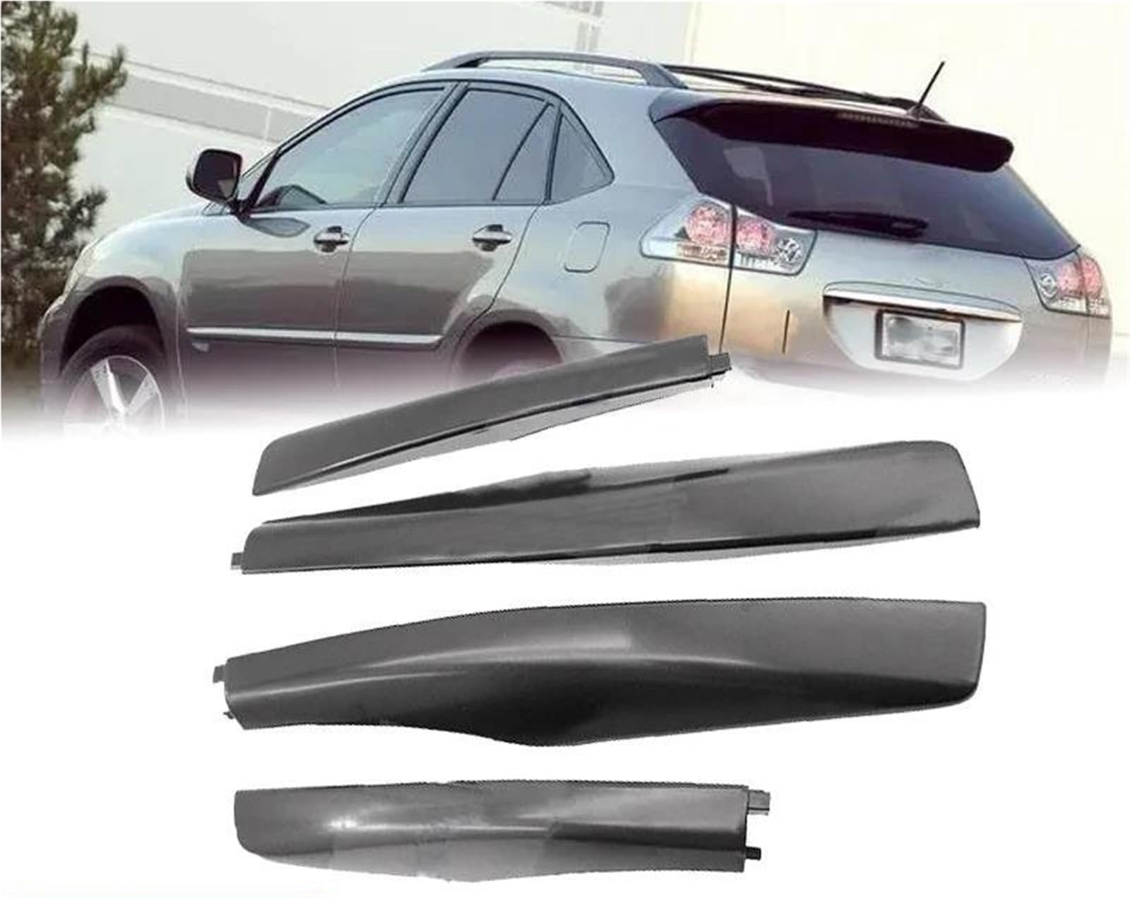 Barra Trasversale Per Lexus RX350 RX400h RX330 2004-2009 Portapacchi Rail Bar End Borsette ABS Plasitc Copertura Di Protezione 4 PZ