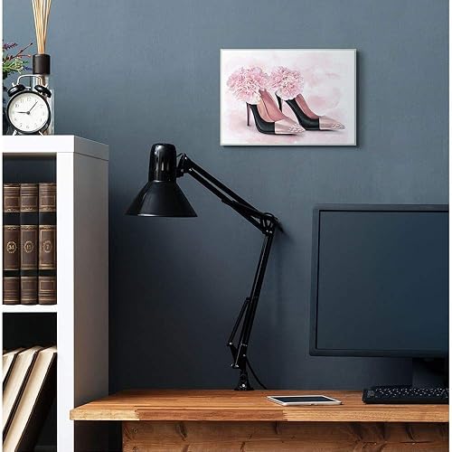 Miniatura 2 de Stupell Industries Tacones de moda con diseño de flores rosas glamorosas, diseñado por Ziwei Li Art, 10 x 0.5 x 15, placa de pared